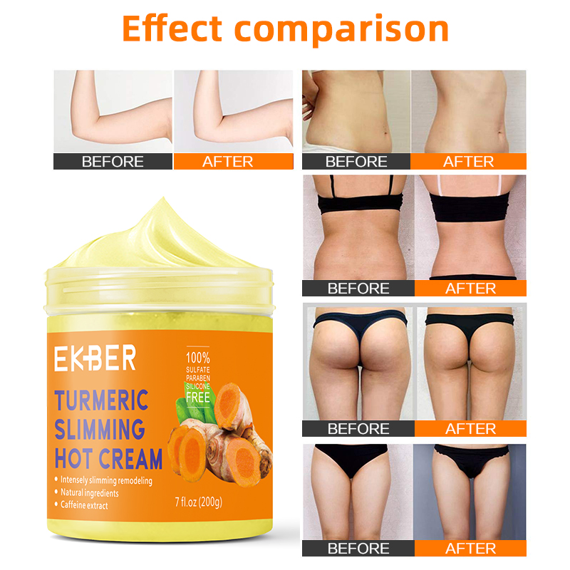 Tiktok Hot Bulk Sale Natural Ingredients Tummy Abdomen Fat Burning Anti-Cellulite Turmeric Slimming Hot Cream
