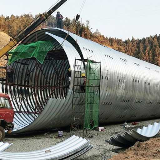 Large Diameter Large Corrugation Size Galvanized Corrugated Metal Pipe