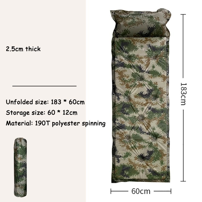 Ultralight Hiking Compact Inflatable Comfortable Outdoor Air Mattress for Camping Backpacking