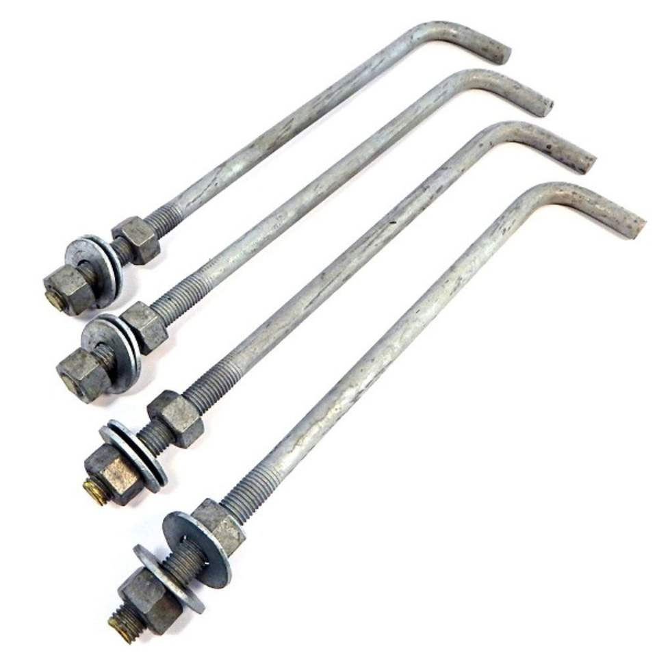 Анкерный болт фундаментный L/7, оцинкованный