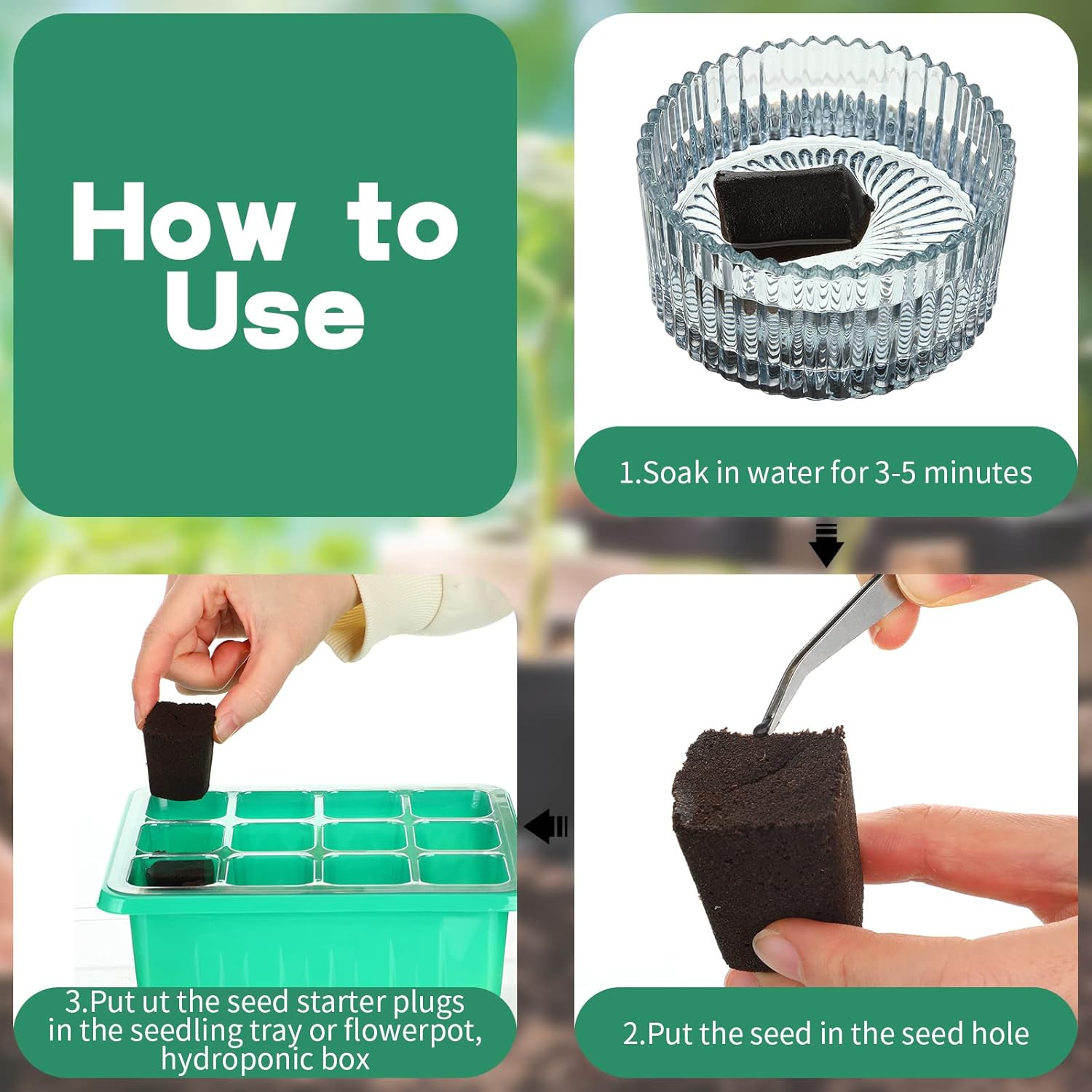 Набор садовый E29 рассада гидропоника кокосовые заглушки торф