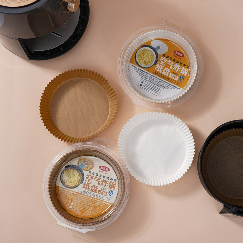 Premium 100-Pack Parchment Paper Air Fryer Liners for Easy Cooking