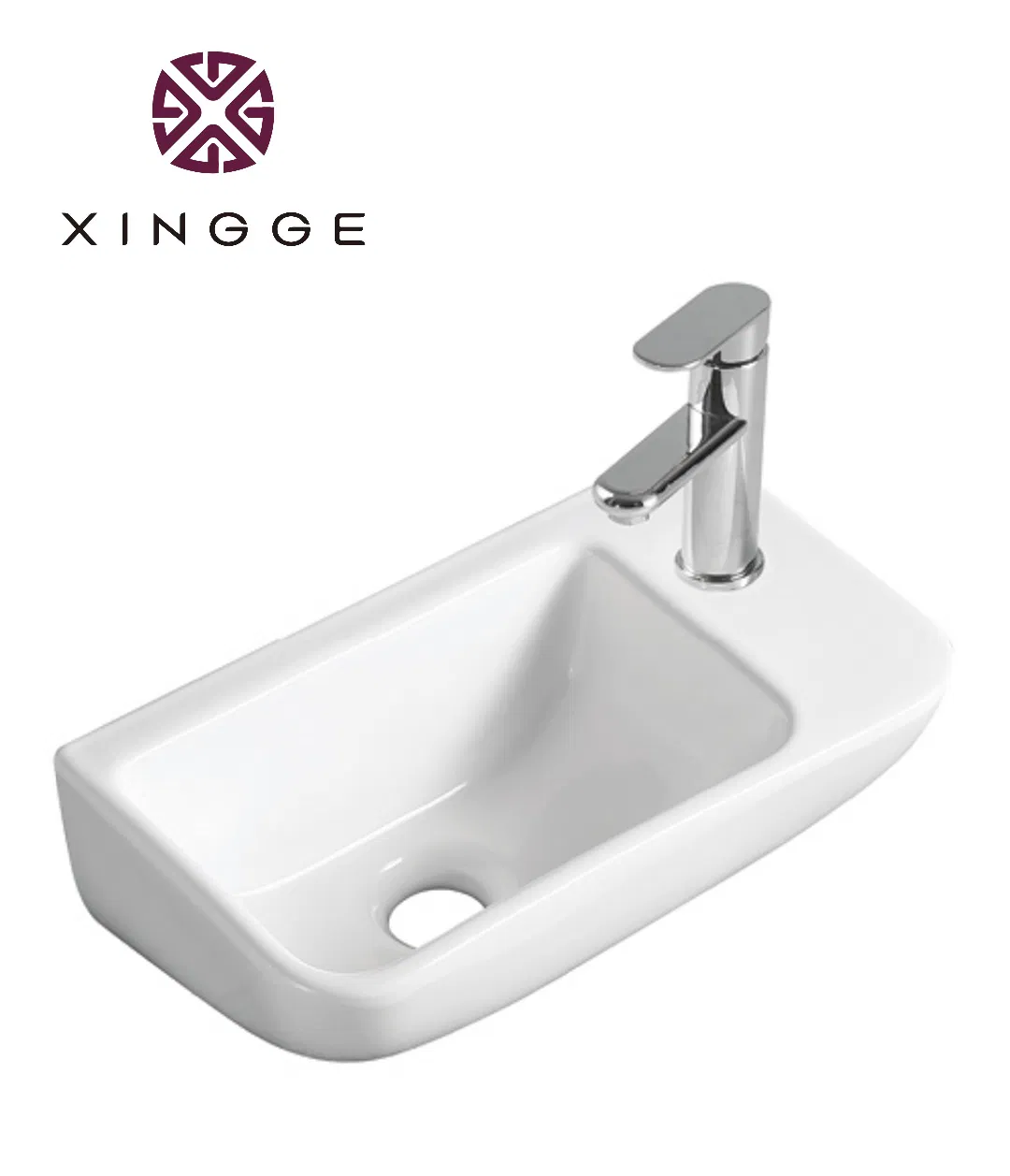 Sanitaryware Ceramic Wall-Hung Pedestal Basin Bathroom Hand Wash Basin