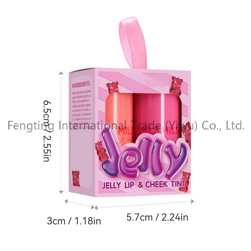 Custom Logo Jelly Stick Blush Tint for Lip and Cheek Aloe Material Cooling Water Jelly Blush Tints