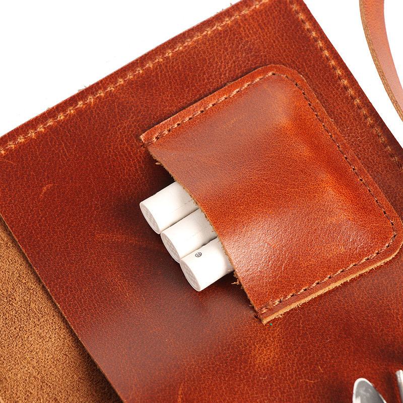 Ga199 Kit Set Humidified Moisturizing Box Pouch Cigar Humidor Custom Tobacco Bags Smoke Packaging Shaped Gift Smoking Leather Cigarette Bag