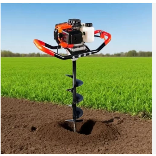 Industrial 2-Stroke Petrol Powered Auger Machine - 30cm Drill Bit Ground Digger