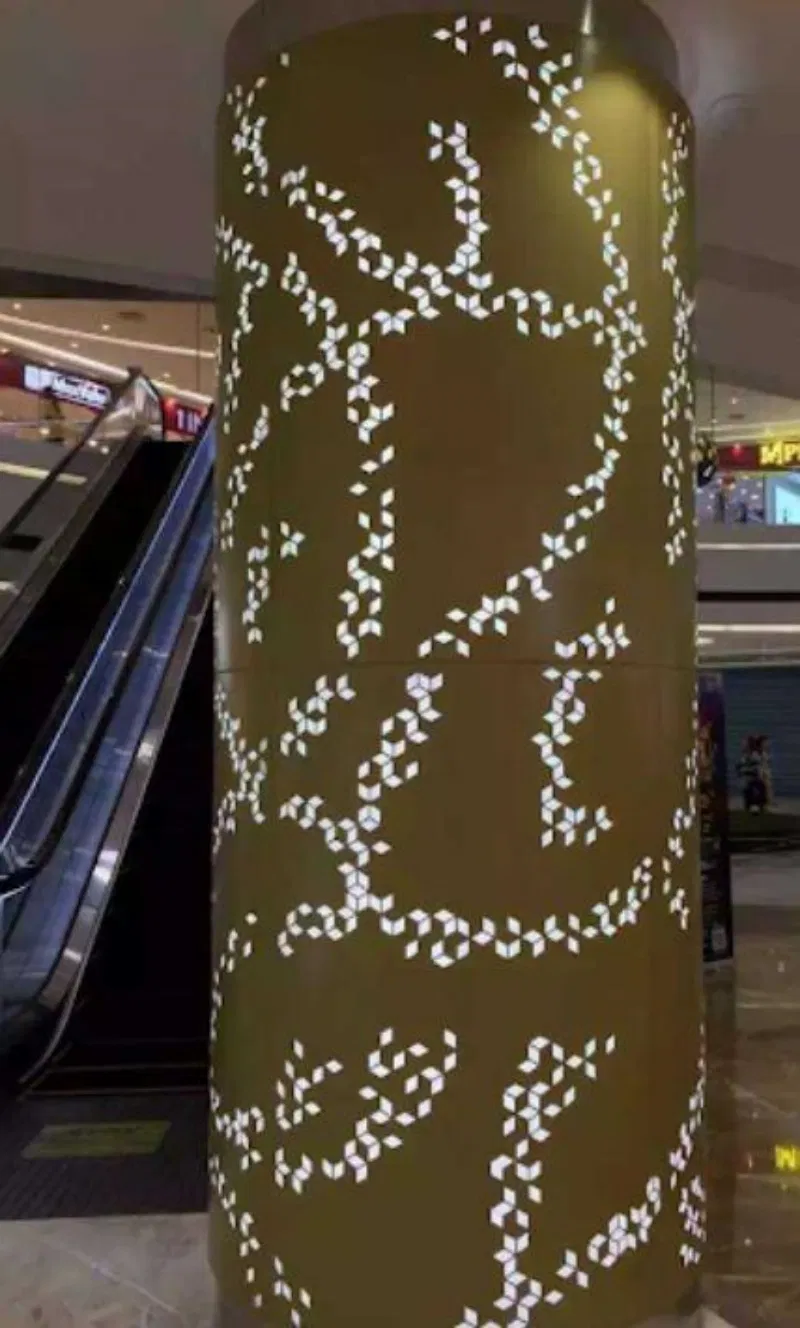 Factory Direct Sales Aluminium Cylindrical Decoration for Shopping Mall