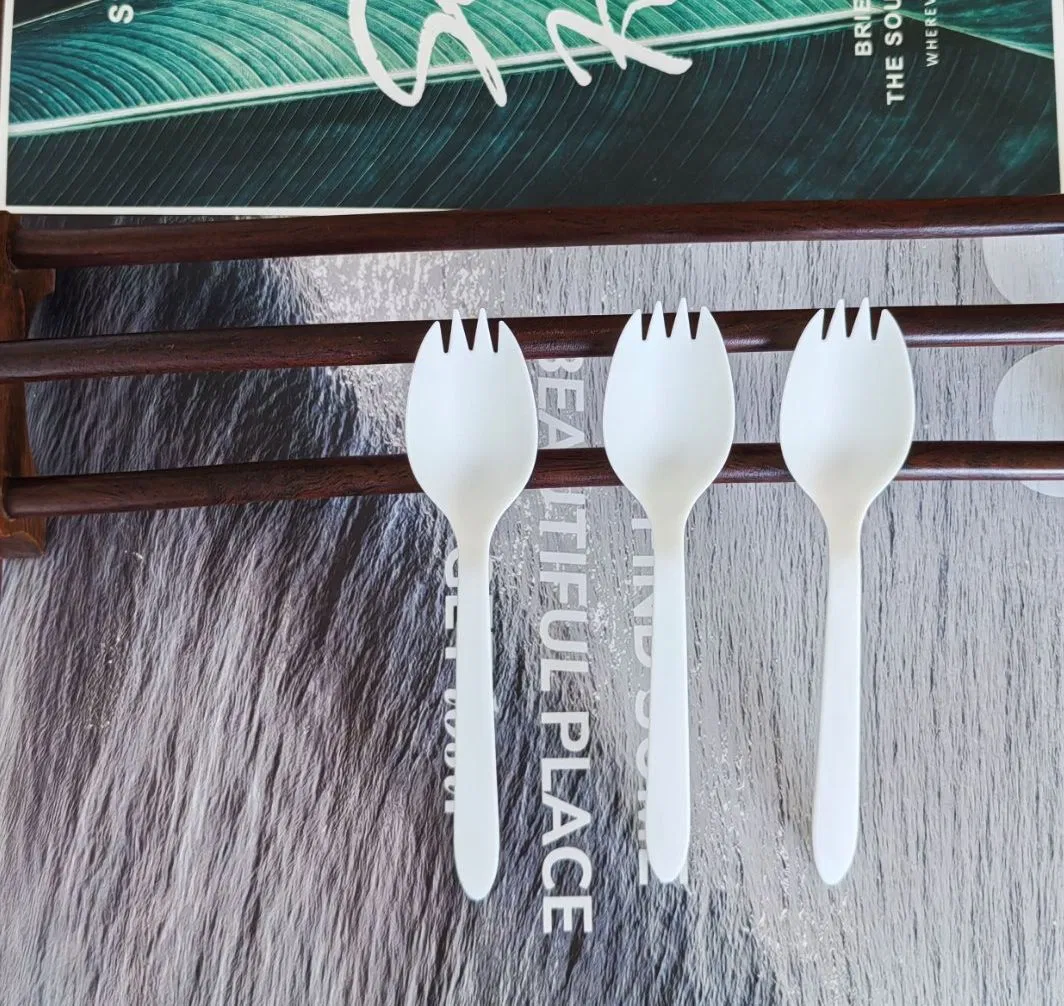 Compostable Biodegradable Utensils PLA Disposable Cutlery Spork Single Use Biodegradable