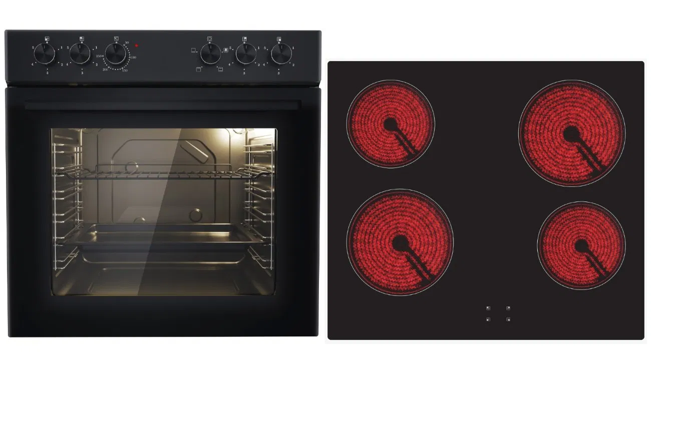 Combi Built-in Oven (6 function, black) & Built-in 60cm Ceramic Cook Top