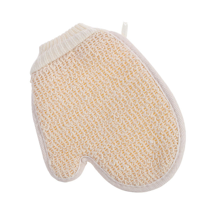 Guangzhou Factory Wholesale 2024 New Natural Sisal Body SPA Bathing Gloves with Logo Exfoliating Bathing Sisal Shower Gloves