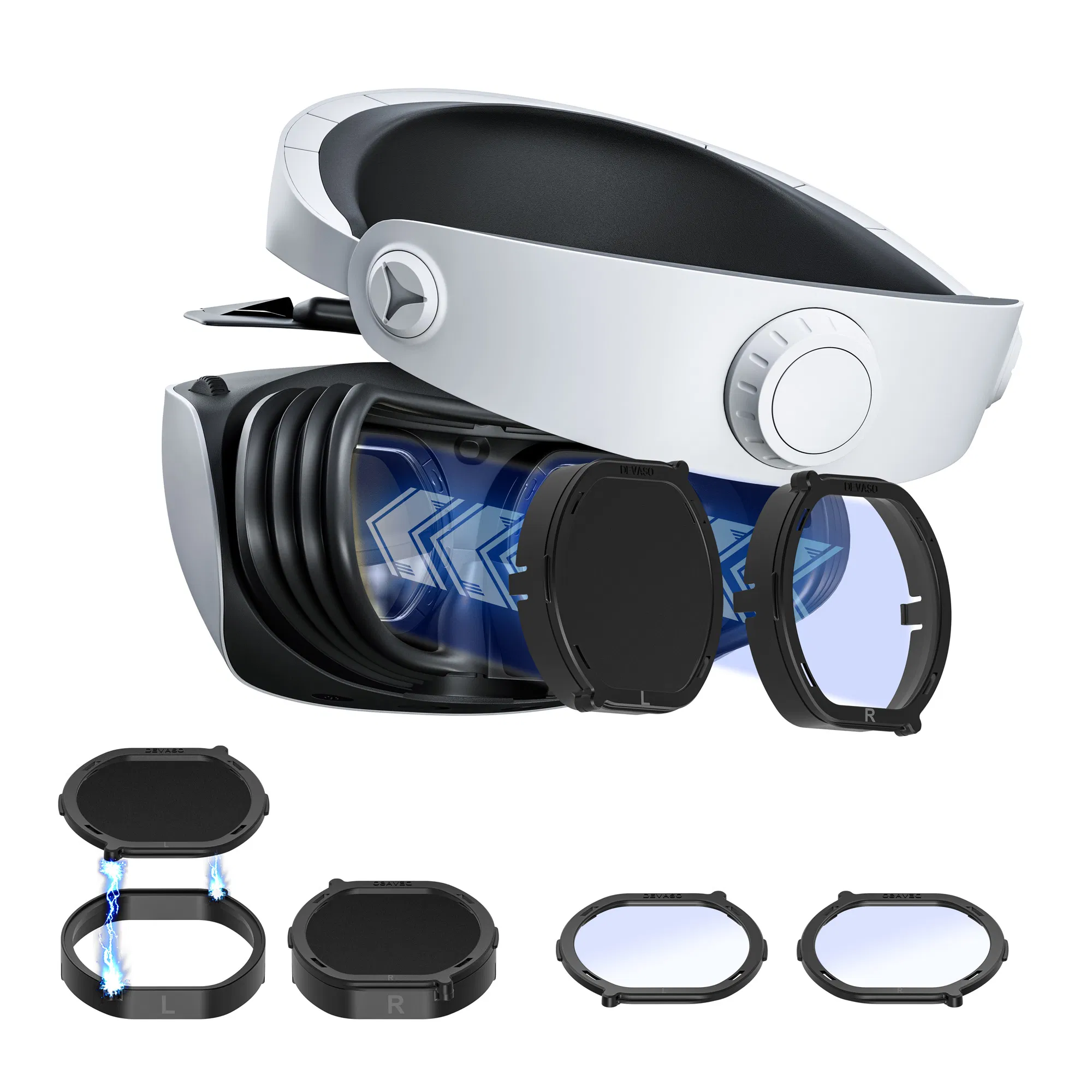 Lightweight Lens Cover Accessories Kit for PS Vr2 Headset Anti-Scratch Ring Lens Protector