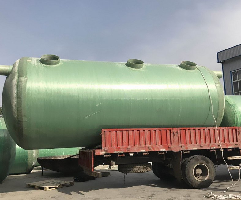 Customized Fiberglass Reinforced Plastic Integrated Pump Station Wastewater Treatment Equipment Rainwater Lift Pump Station Fully Automatic Water Separation