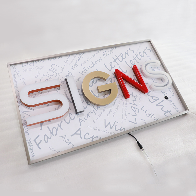 Front and Back Lit Acrylic Signs Acrylic Neon Letters for Business Building
