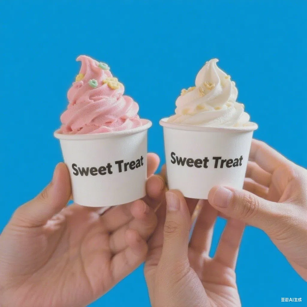 Экологичная бумажная чашка для мороженого