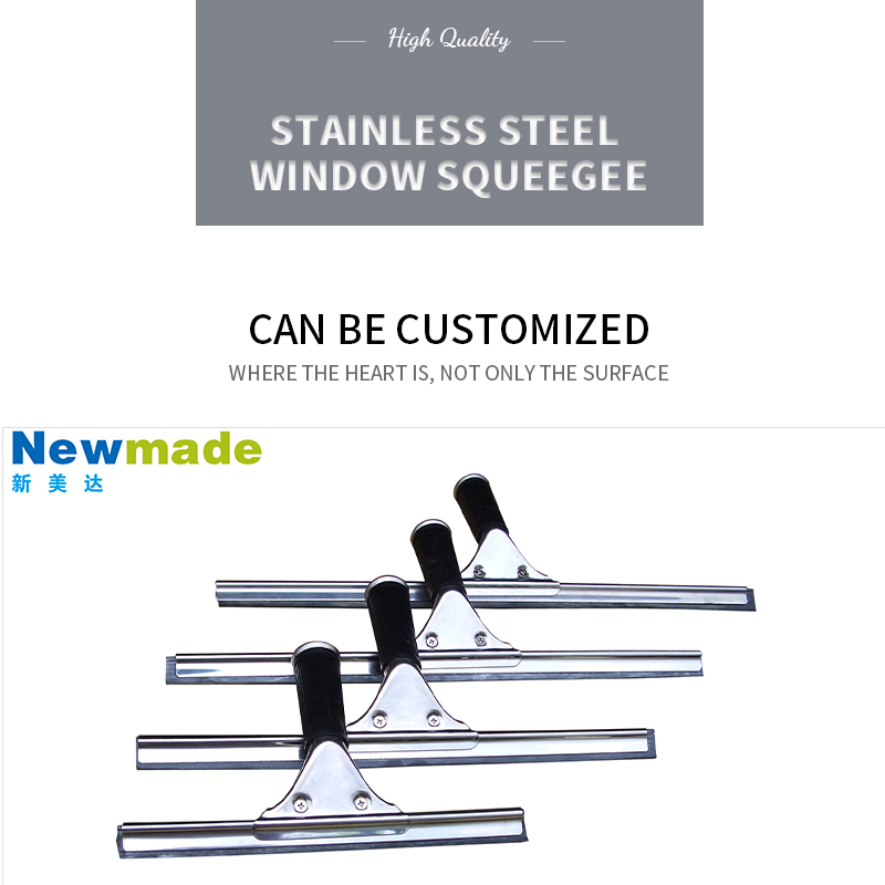 10 Inch Stainless Steel Window Scraper Window Squeegee Cleaner Rubber Scraper