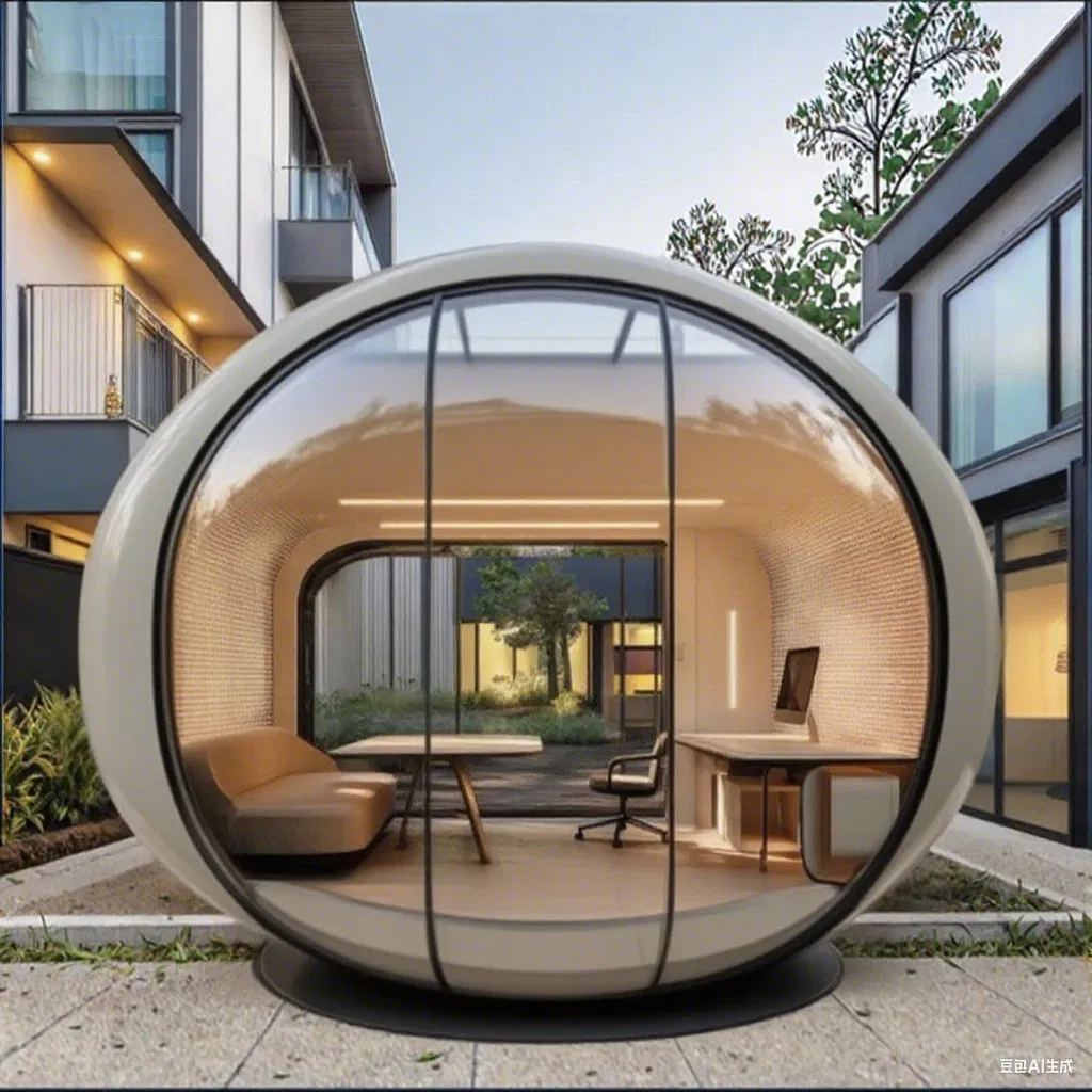 Luxury Modern Modular Mobile Steel Space Capsule House Prefab Flat Pack Container
