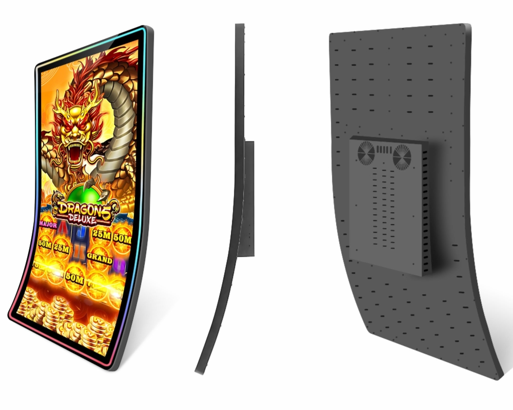 High Quality Factory Custom 2K 4K Flat Vertical Curved Gaming Monitor with Touch LCD Display Screen, LED Halo Option