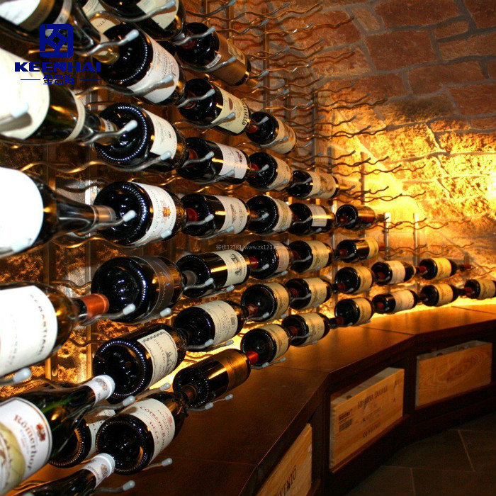 Custom Made Stainless Steel Wine Cabinet for Bar Wine Rack