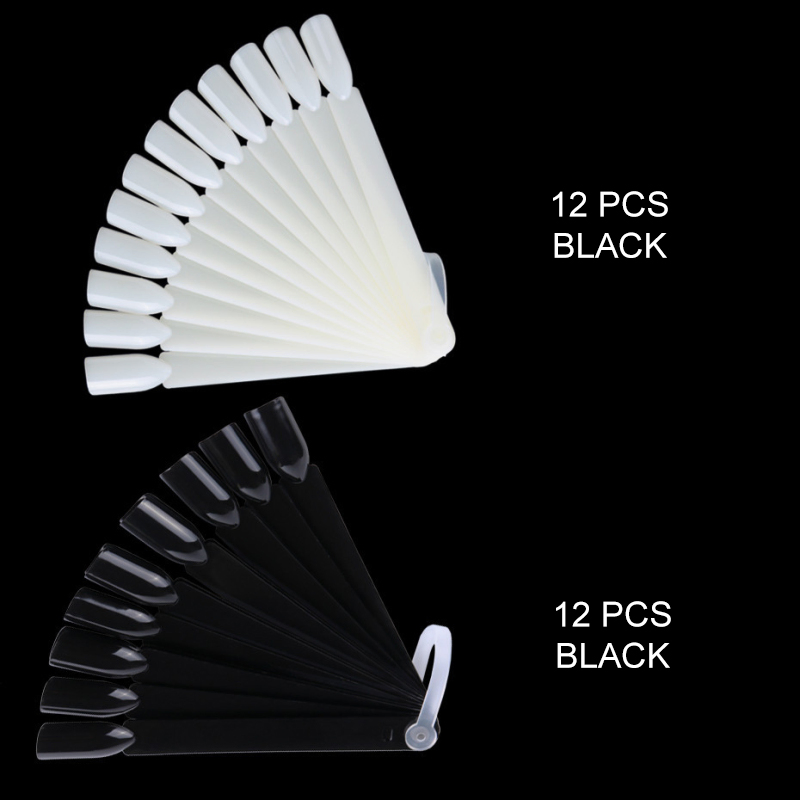 Fan-Shaped Nail Art Polish Practice Display Tips Nail Sample Sticks