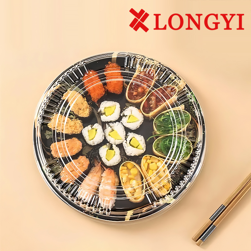 Disposable Sushi Plastic Tray Sushi Plate Takeout Food Packaging Sushi Boxes