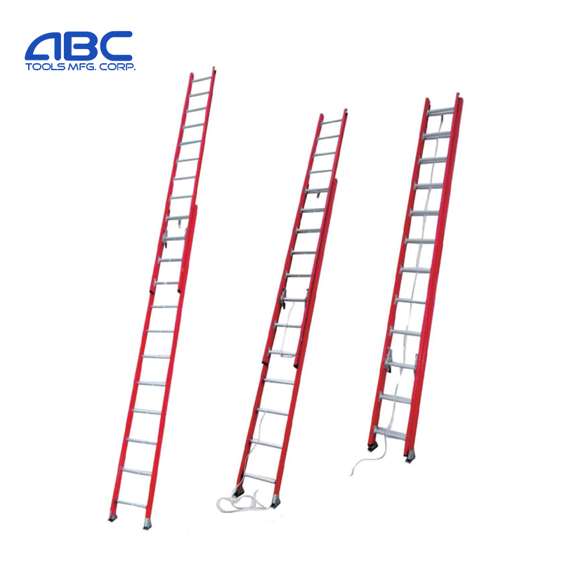 Type II Ia Fiberglass Straight Posting Multi Section Extension/Telescopic Ladder for Use Around Electricity