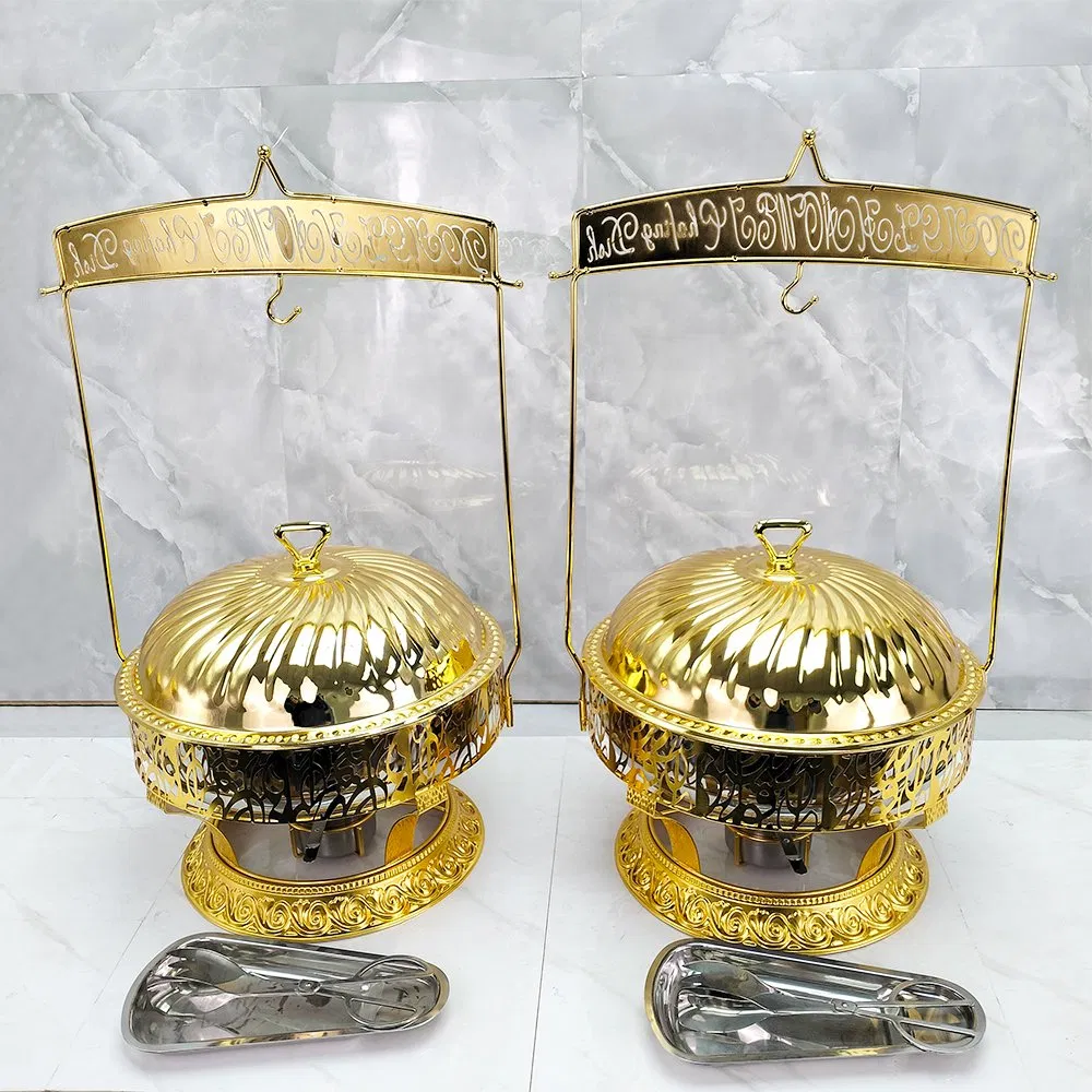 Stainless Steel Chafing Dish for Wedding Party Catering Buffet Food Warmer Set Gold