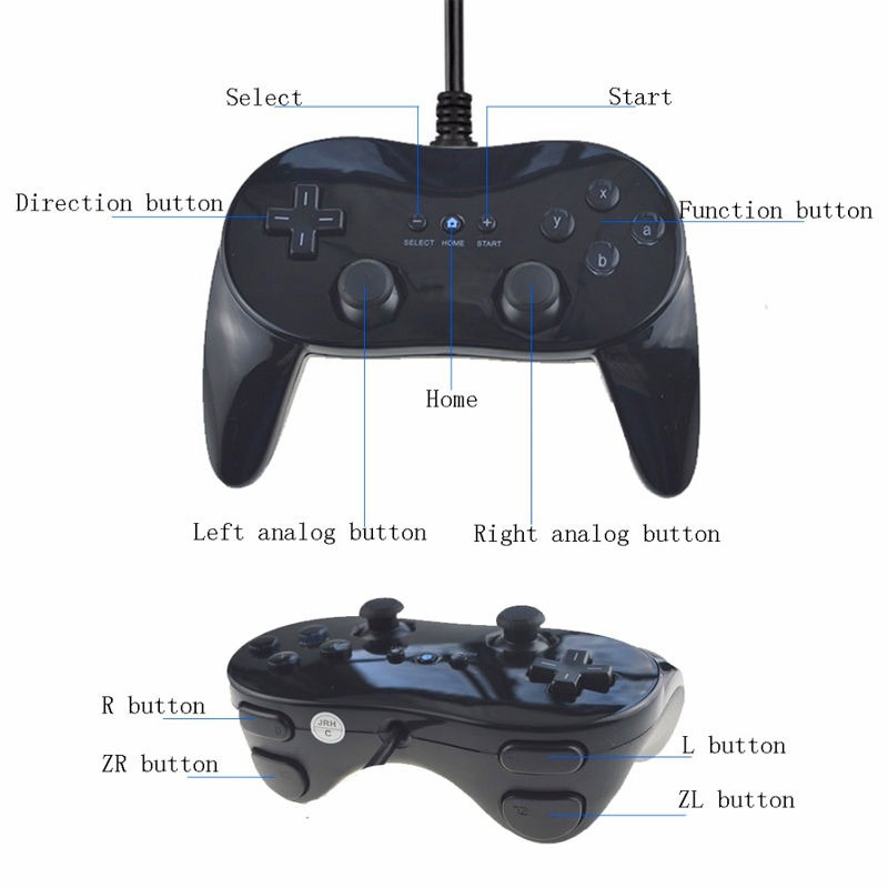 Проводной геймпад Classic PRO для Wii U и Wii Remote