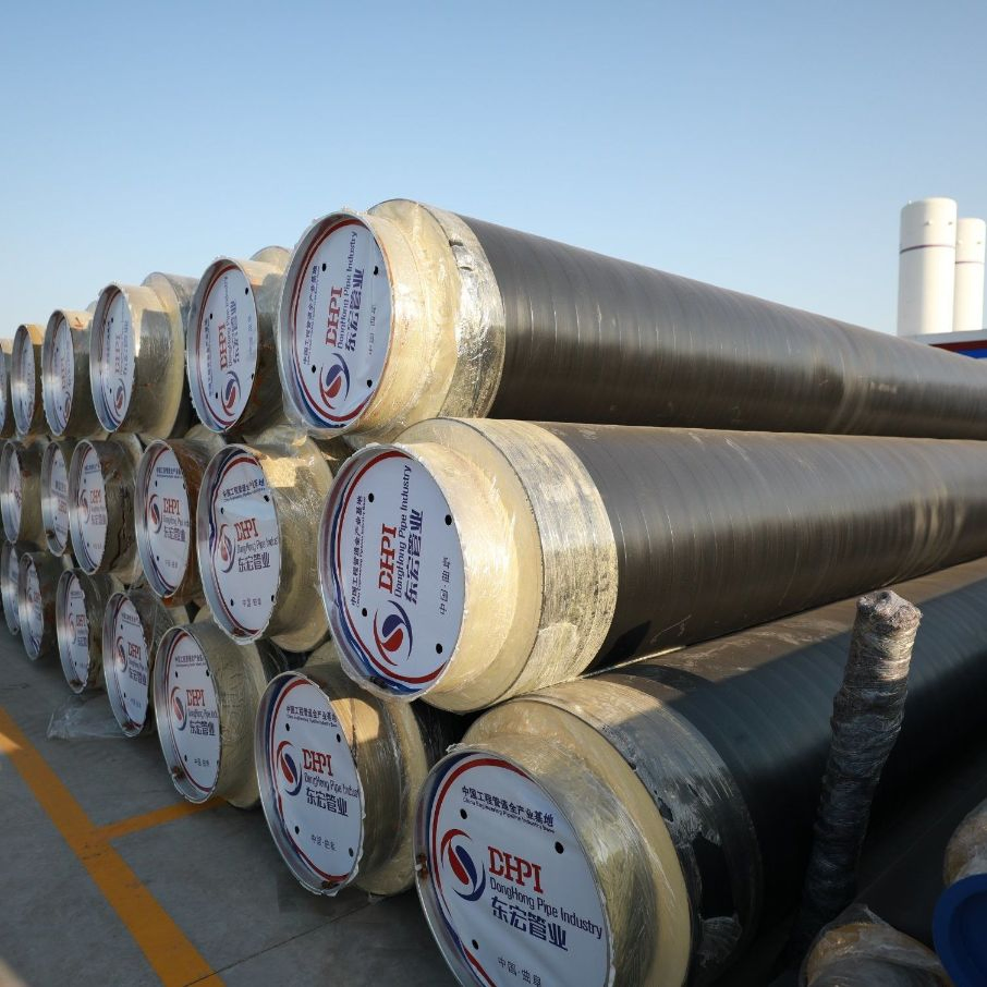 Pre-Insulated Steel Pipe with Polyurethane Foam Insulation and HDPE Jacket