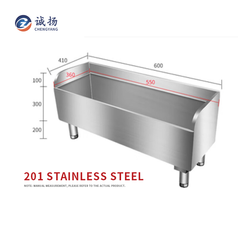 600*410*600 Leg Height 200 201 Stainless Steel Floor-to-Floor Mop Pool Metal Box