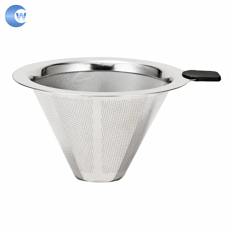 Stainless Steel 304 Coffee Filter Funnel/Coffee Filter with Base Without Base