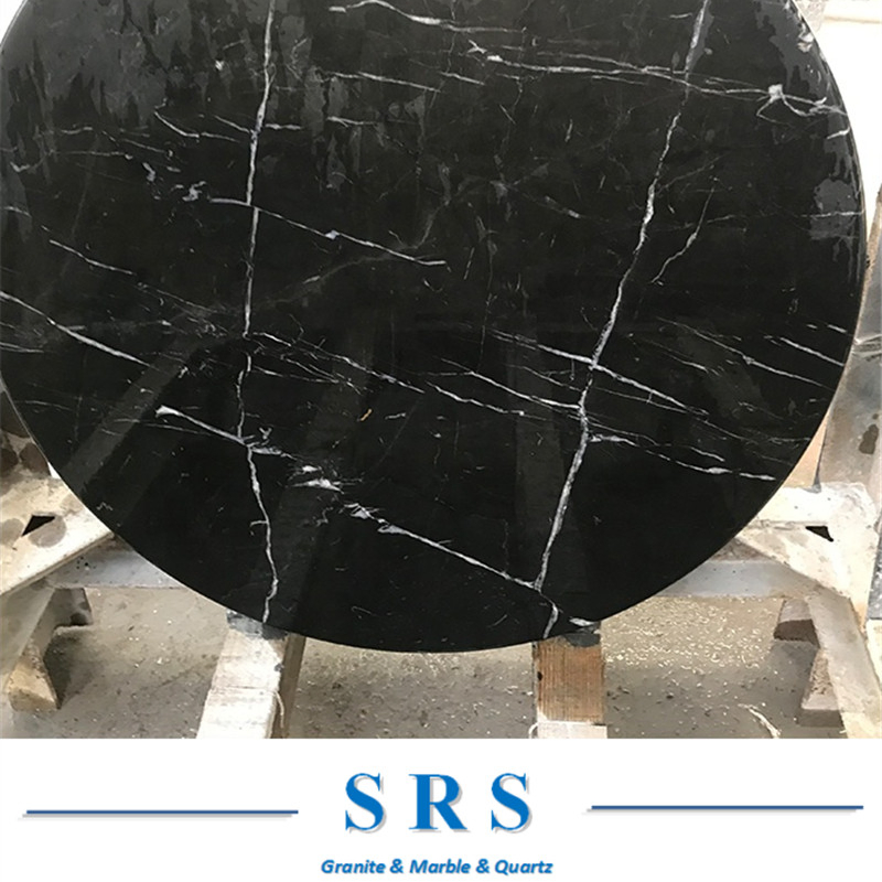 Polished Natural Black Marquina Marble Slabs for Flooring Wall