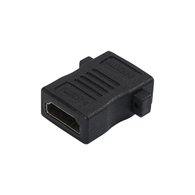 Коннектор HDMI Female-Female с отверстием для провода