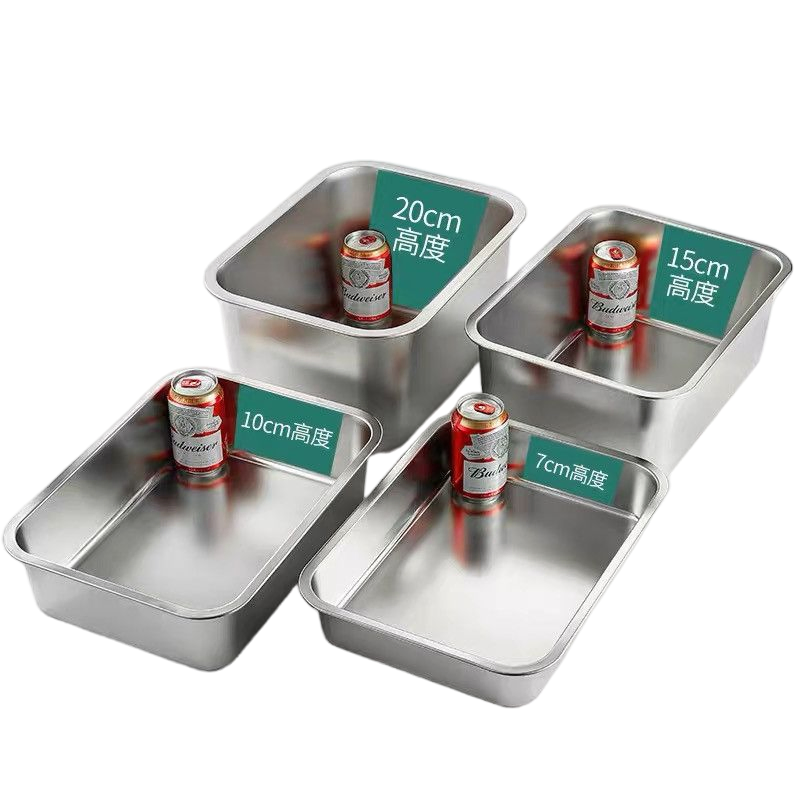 Прямоугольный контейнер для еды из нержавеющей стали