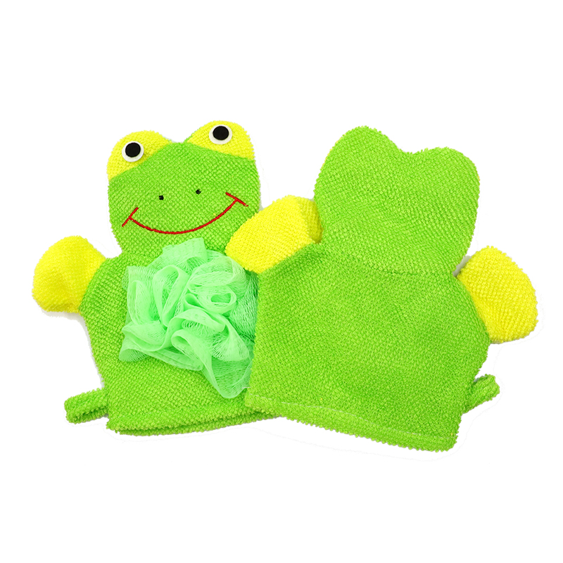 4 Kinds of Cartoon Soft and Comfortable Bath Ball Gloves