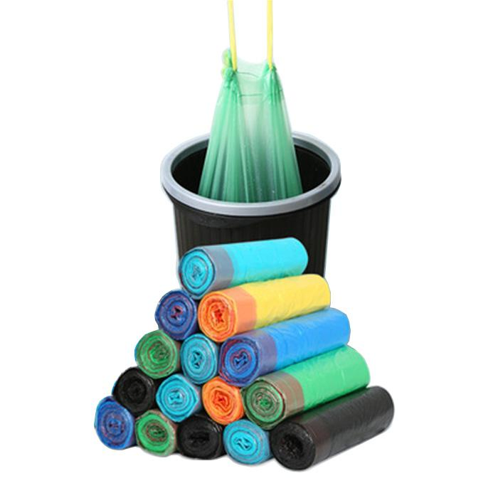 Eco Friendly 100% Rubbish Bag Plastic Trash 4 Gallon Drawstring Garbage Bags