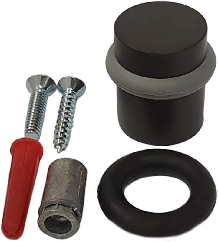 Solid Brass Rubber Bumper Floor Mount Door Hardware Metal Stopper