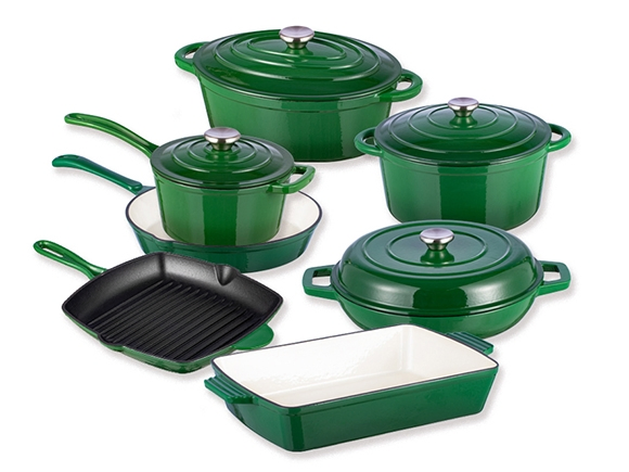 Набор эмалированных кастрюль, 7 предметов