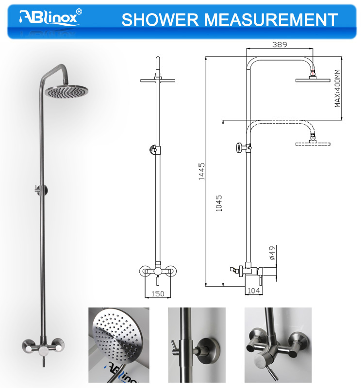 Термостатическая душевая система из нержавеющей стали