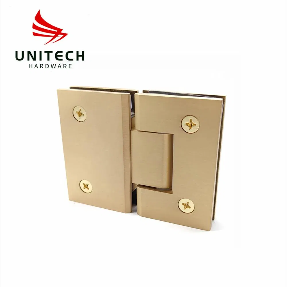 Stainless Steel 304 / Brass Shower Door Hinge 180 Degree Glass Door Clamp