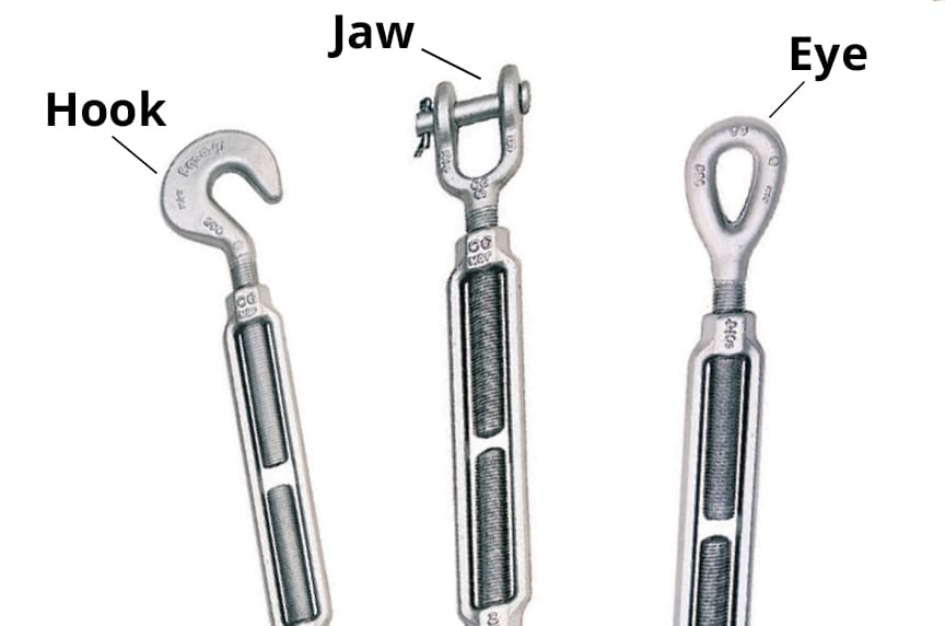 2200 Lbs High Strength Malleable Iron Turnbuckle with Eye and Jaw