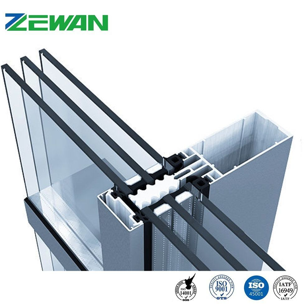 Aluminum Curtain Wall Profile Custom Powder Coating Aluminium Frame Curtain Wall Profile