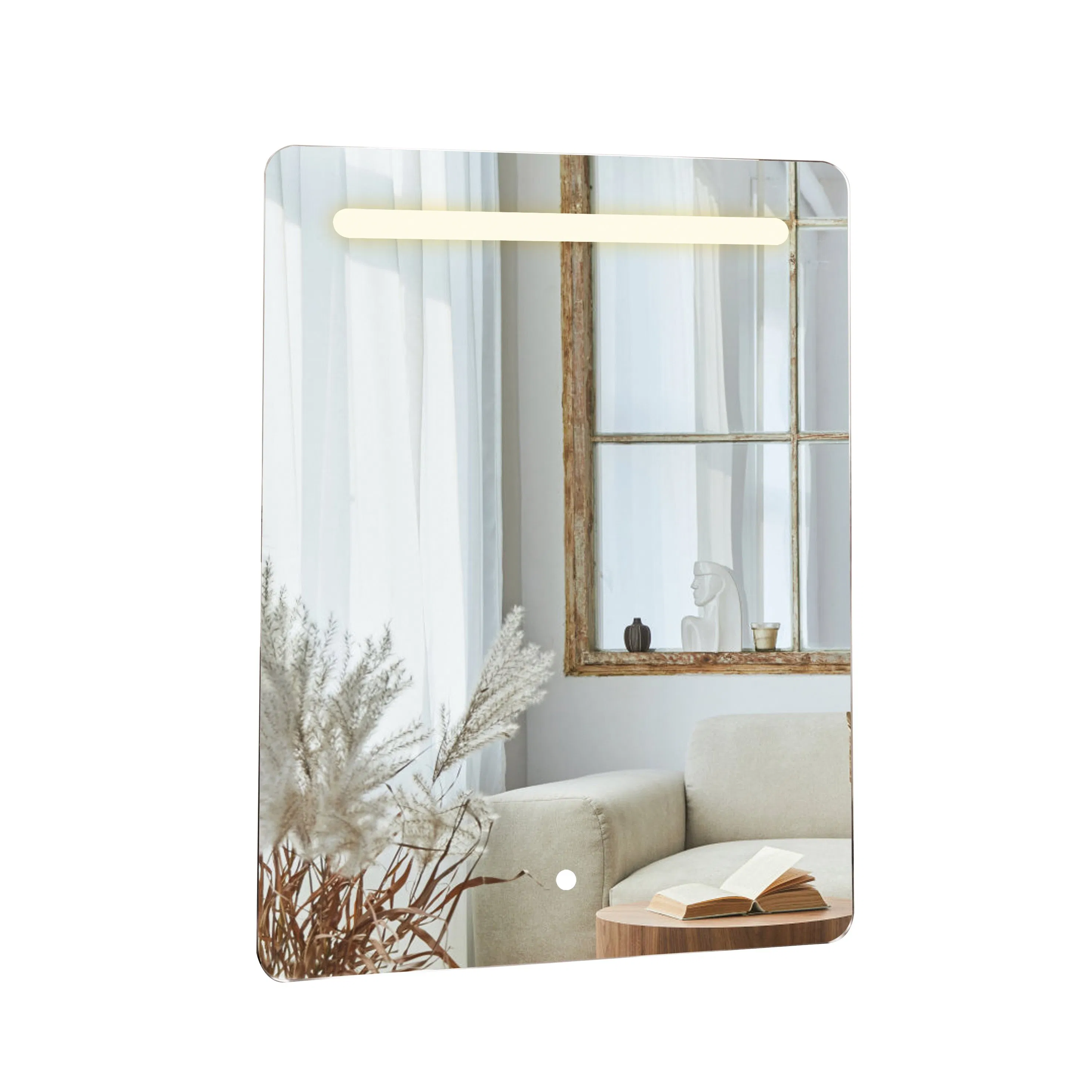 Backlit LED Bathroom Illuminated Frosted Acid Etched Design Silver Mirror