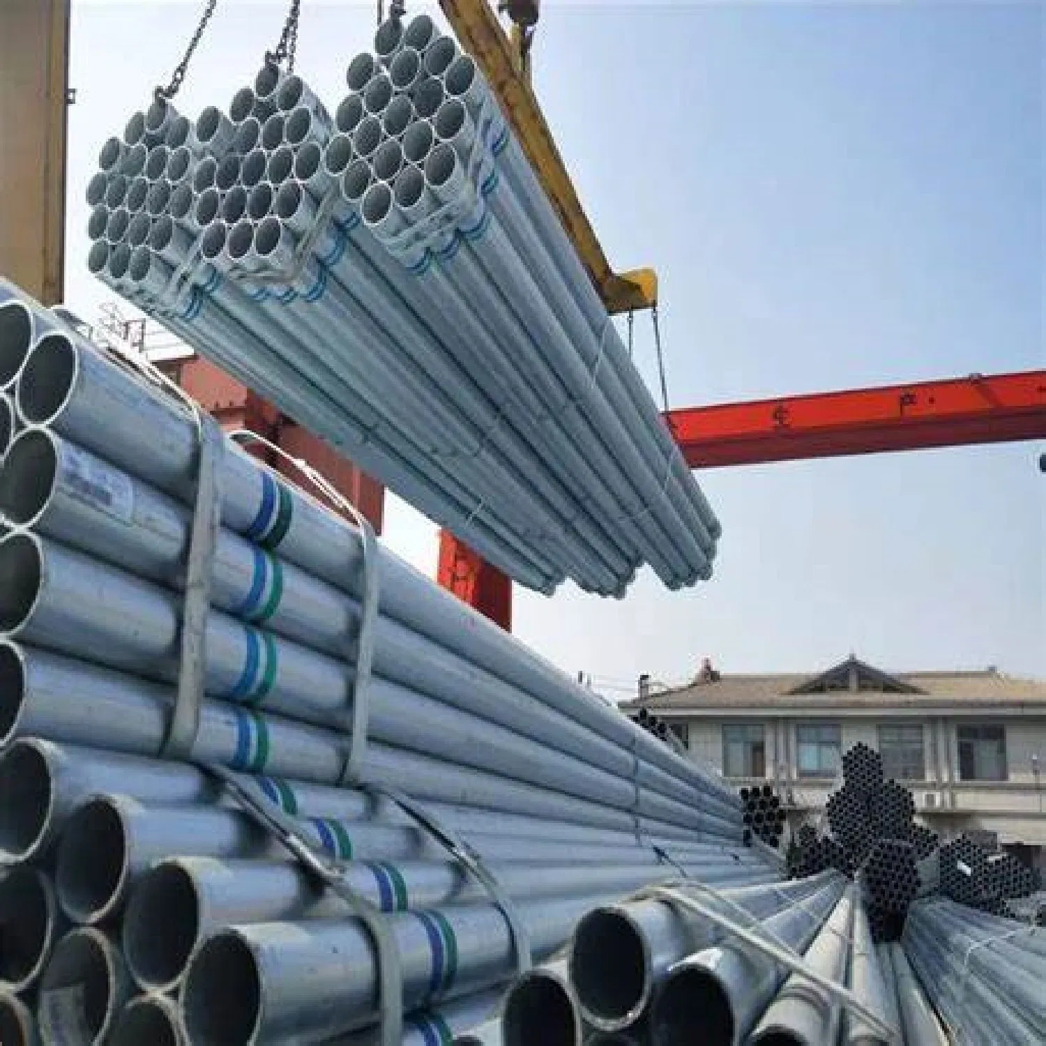 Galvanized Steel Pipe for Coastal Infrastructure, Welded Pipe Q235B Q355b High Zinc Layer Steel Pipe Hot Sale