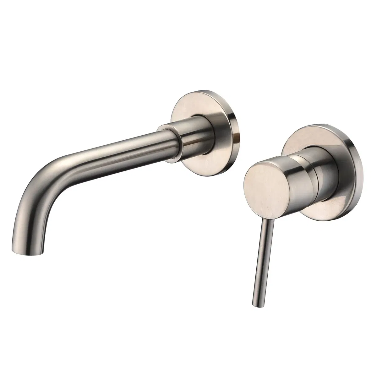 Aquacubic Cupc CE Stainless Steel Lead Free Brass Matte Black Wallmount Lavatory Vanity Bathroom Basin Faucet