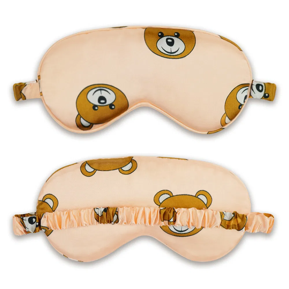 Feather Printed Satin Eye Mask, Hot & Cold Compress, Sleep & Eye Fatigue Relief