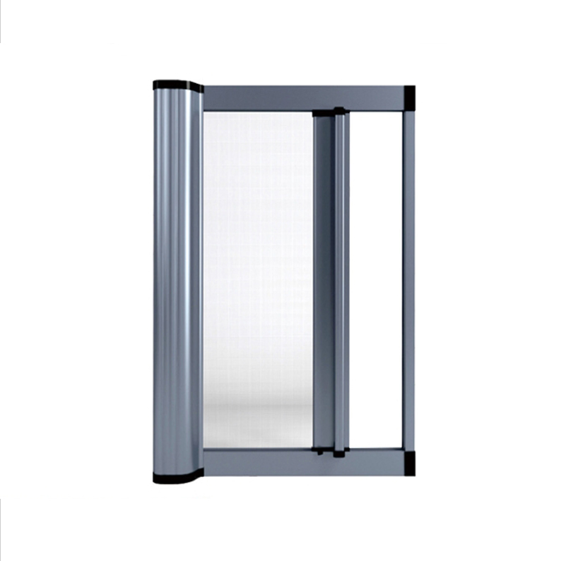 Factory Anti-Mosquito Invisible Screen Window Aluminum Alloy Roller Engineering Stretch Retractable Door Profile PP Anti-Insect