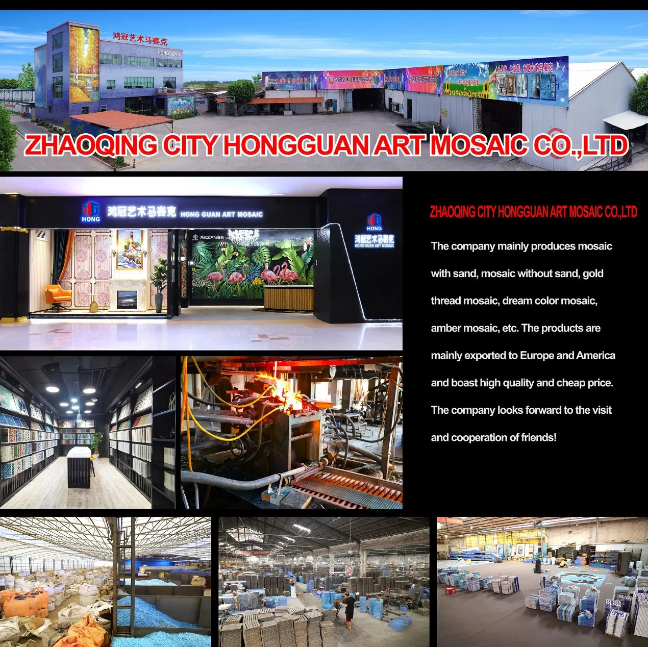 Crystal with Metal Stone Mosaic