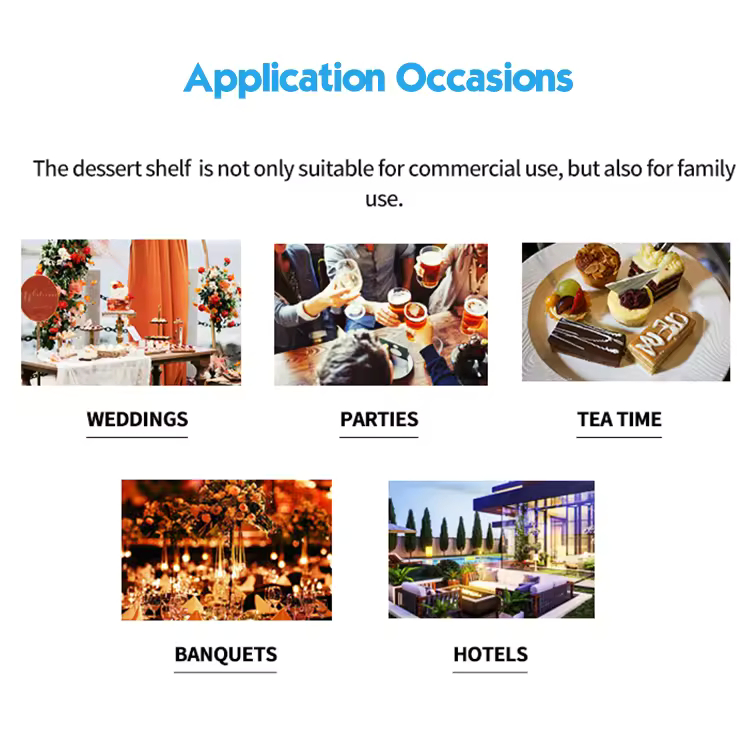 Xiangsheng 3-Tier Stainless Steel Buffet Riser restaurant Hotel Dessert Stand