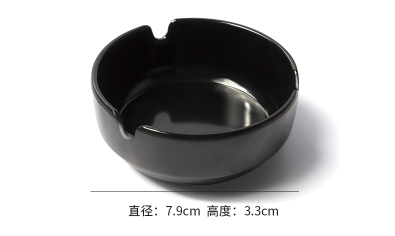 Glossy White Ceramic Cigarette Ashtray for Customization