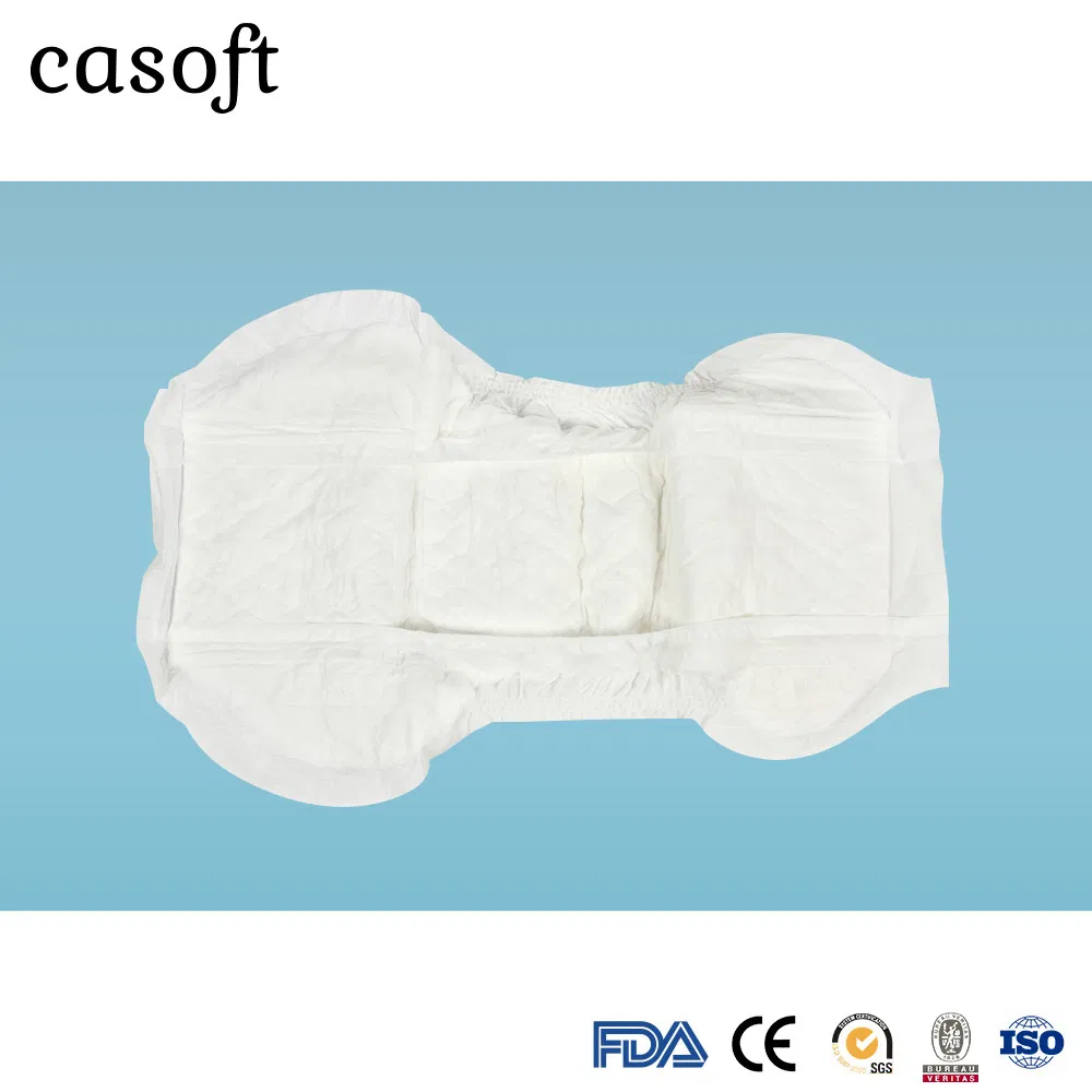 China Factory Wholesale Breathable Soft Dry Adult Nappies with Double Ears